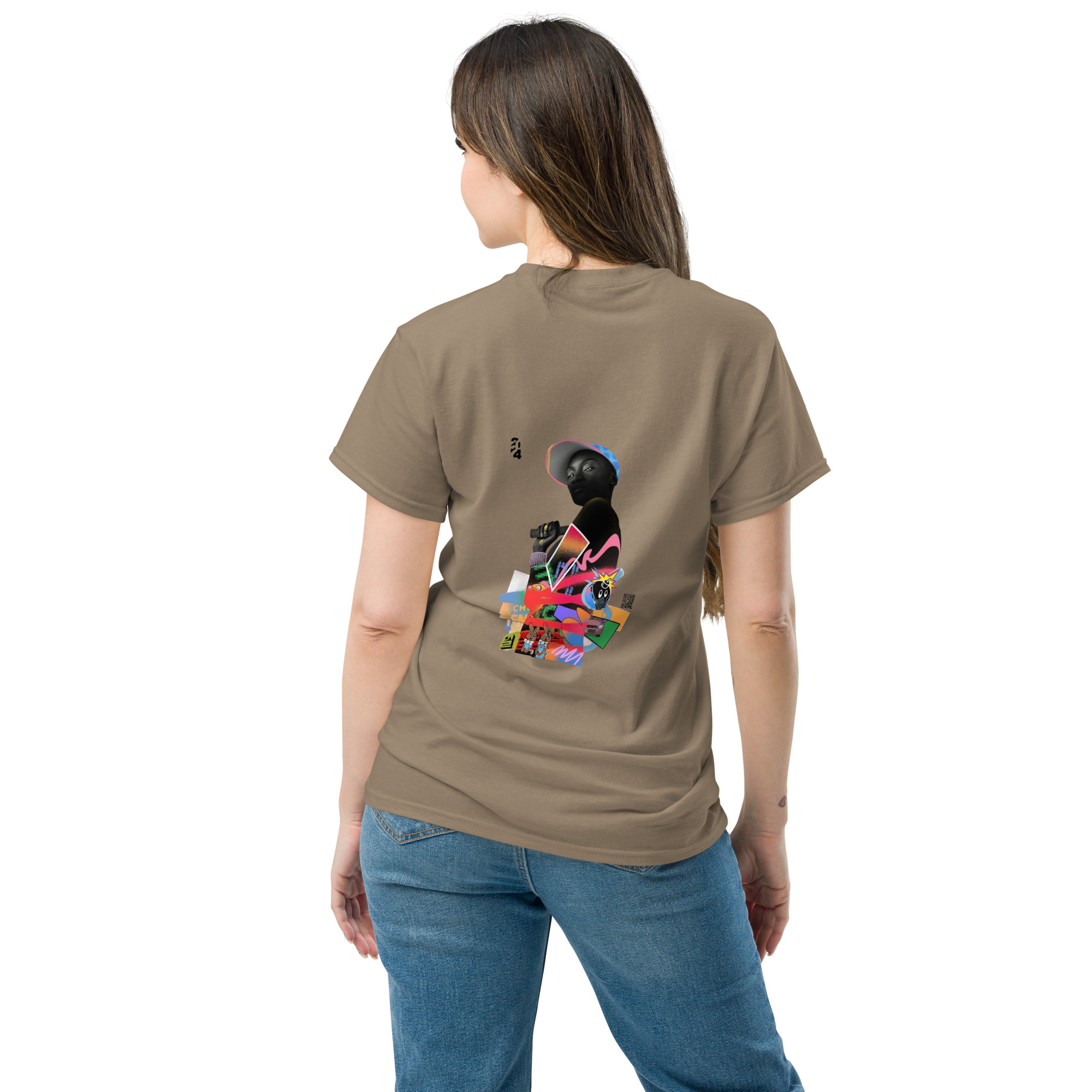 Premium Cotton Classic Tee for Women - Tennis Street Art Design - Image 2