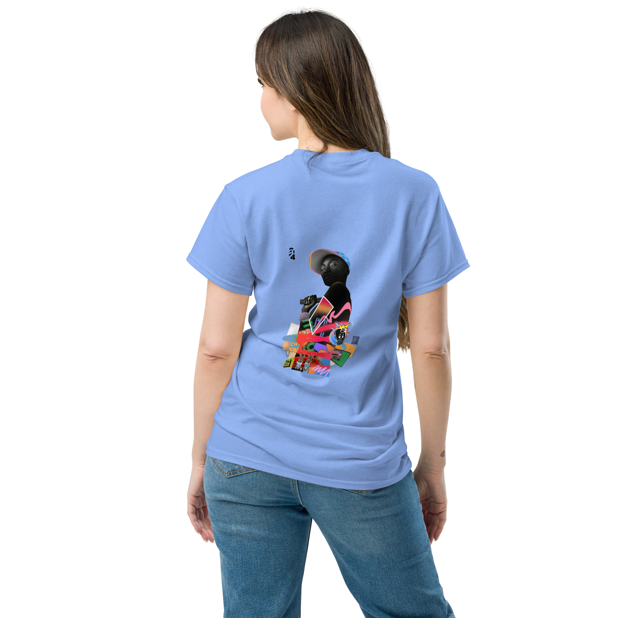 Premium Cotton Classic Tee for Women - Tennis Street Art Design - Image 8