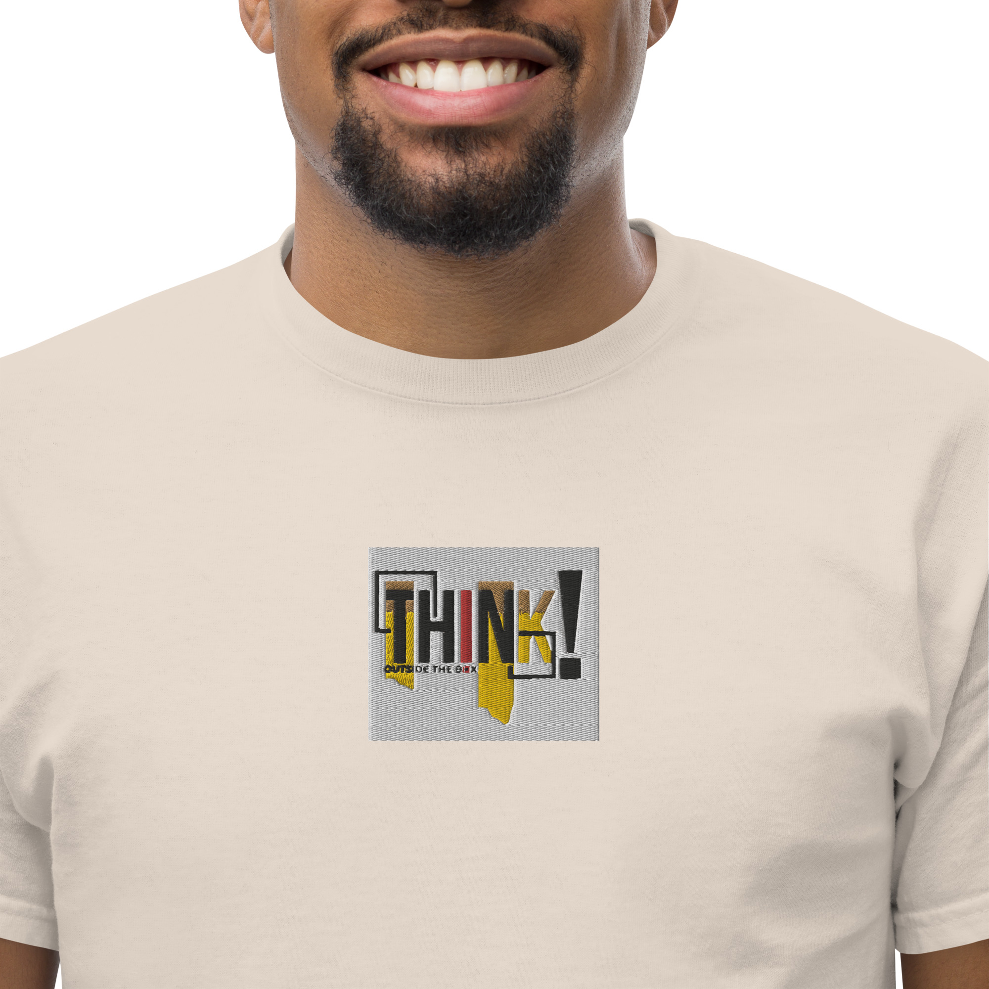 Think Outside The Box Embroidery Unisex Classic T-Shirt - Image 41
