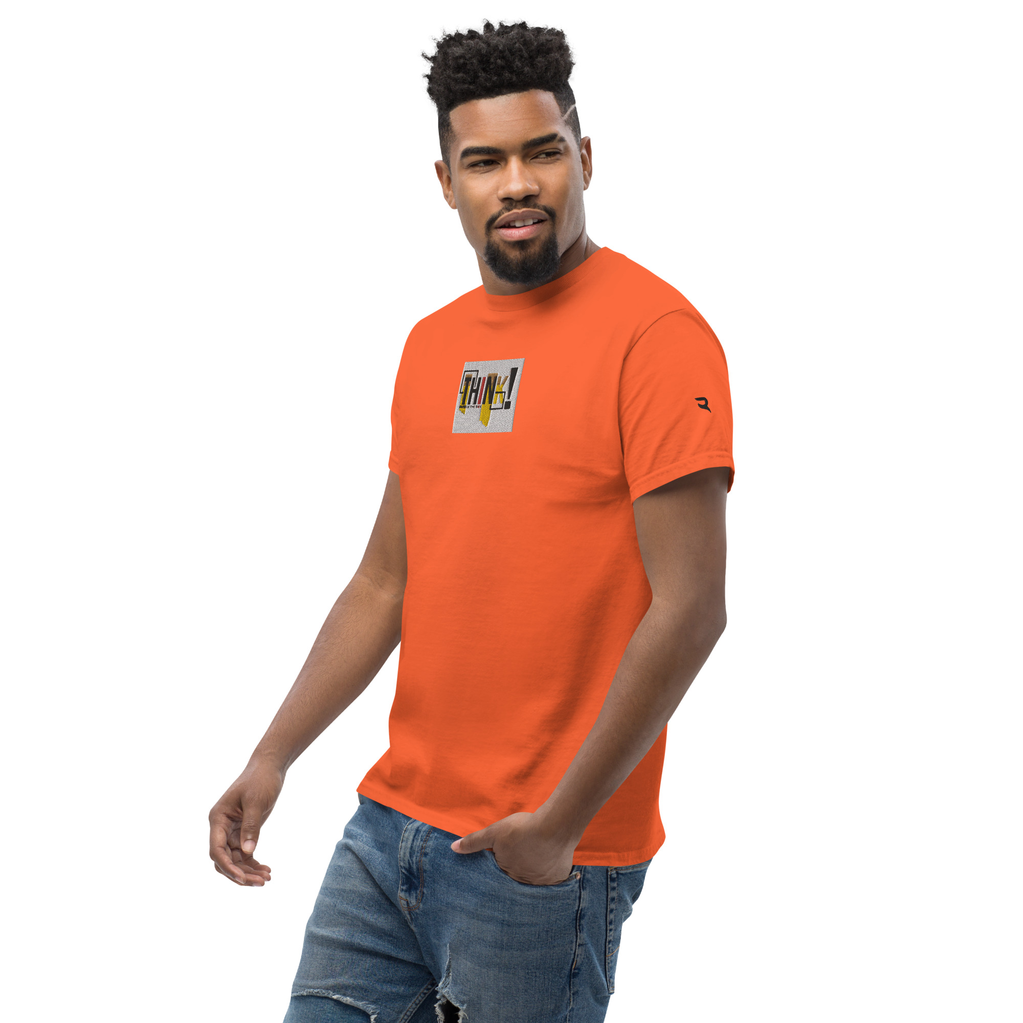 Think Outside The Box Embroidery Unisex Classic T-Shirt - Image 25