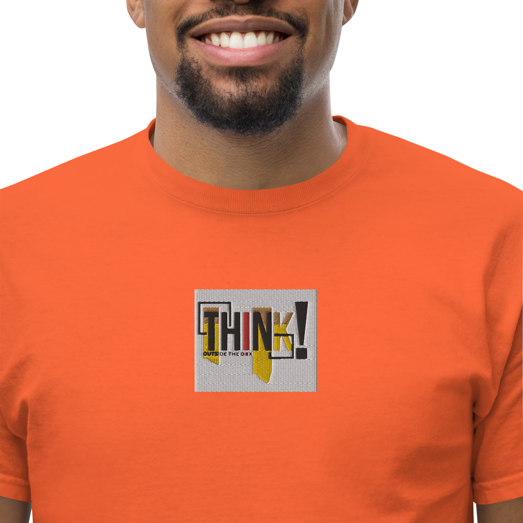 Think Outside The Box Embroidery Unisex Classic T-Shirt - Image 24