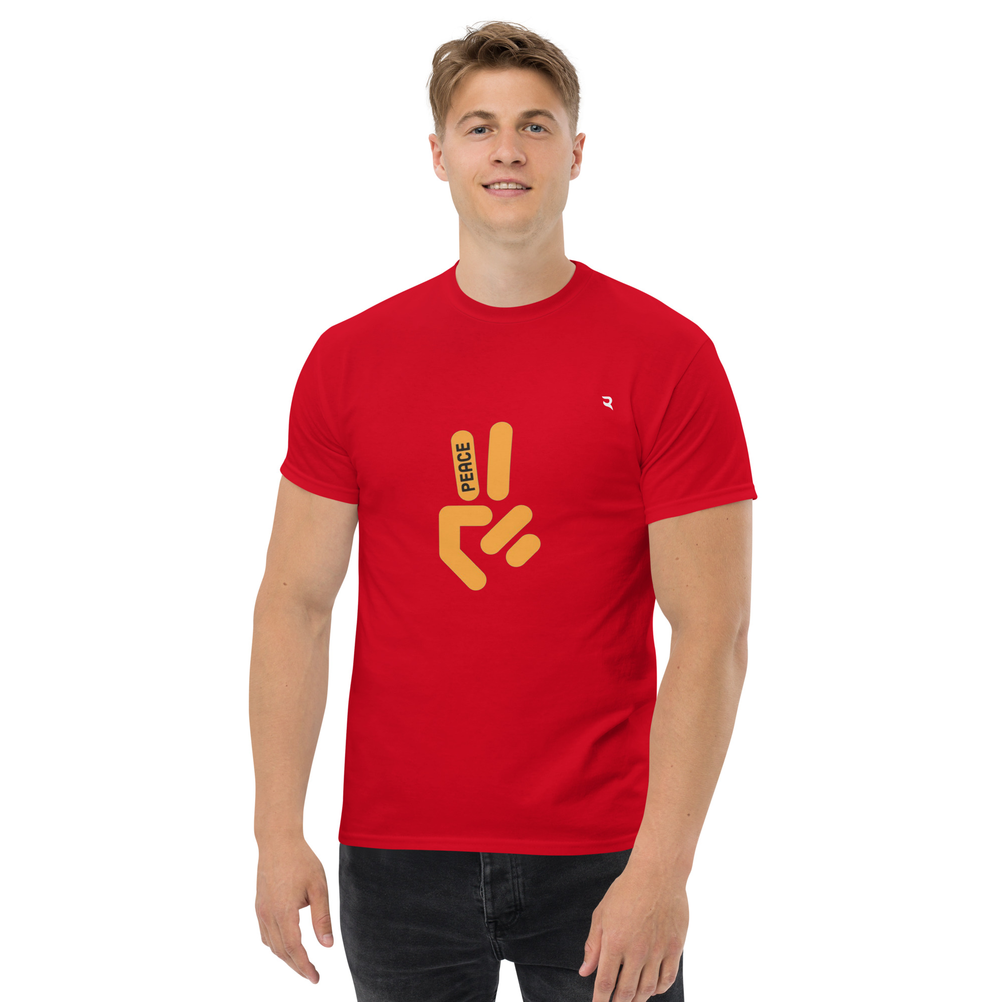 Peace Gesture Unisex Cotton Tee Graphic | Classic Streetwear T-Shirt - Image 2
