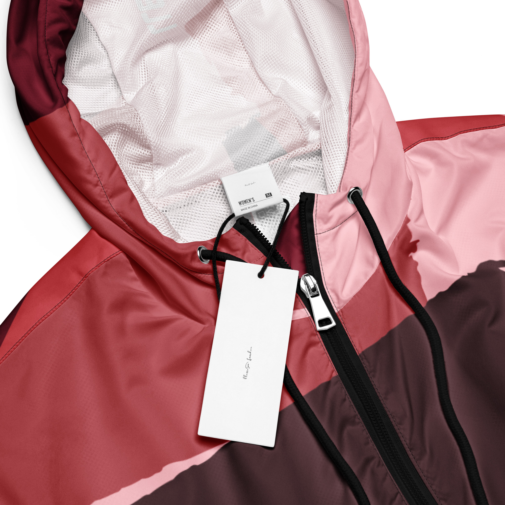 Abstract Colours Print Women’s Cropped Windbreaker – Stylish, Lightweight, Water-Resistant - Image 4